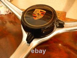 Porsche Steering Wheel 356 B C Carrera 2 VDM Original. Vintage Leather Covered