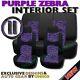 Purple Zebra Mesh Seat Covers Set 11pc Steering Wheel Cover Full Front Back Fit