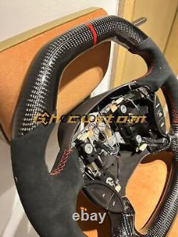 QS CARBON FIBER STEERING WHEEL FOR Ford Mustang 94-04 YEARS WithFLAT TOP