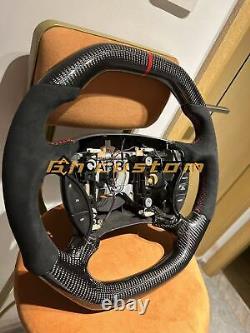 QS CARBON FIBER STEERING WHEEL FOR Ford Mustang 94-04 YEARS WithFLAT TOP