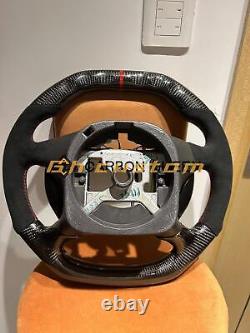 QS CARBON FIBER STEERING WHEEL FOR Ford Mustang 94-04 YEARS WithFLAT TOP