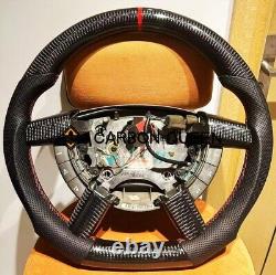 QS CARBON FIBER Steering Wheel FOR Pontiac GTO /HOLDEN 2004-2006 WithBLACK LEATHER