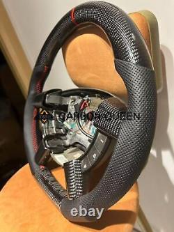 QS CARBON FIBER Steering Wheel FOR Pontiac GTO /HOLDEN 2004-2006 WithBLACK LEATHER