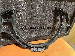 QS CARBON FIBER Steering Wheel TRIM COVER REPLACEMENT FOR NISSAN GTR R35 09-16Y