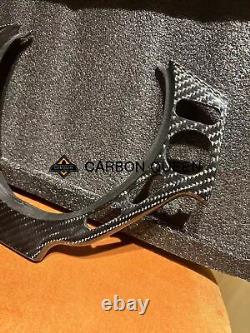 QS CARBON FIBER Steering Wheel TRIM COVER REPLACEMENT FOR NISSAN GTR R35 09-16Y