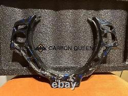 QS CARBON FIBER Steering Wheel TRIM COVER REPLACEMENT FOR NISSAN GTR R35 09-16Y