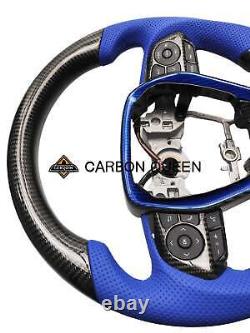 QS' REAL CARBON FIBER STEERING WHEEL FOR TOYOTA CAMRY 2018-2023 YEARS With BLUE