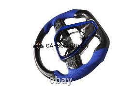 QS' REAL CARBON FIBER STEERING WHEEL FOR TOYOTA CAMRY 2018-2023 YEARS With BLUE