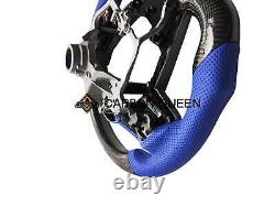 QS' REAL CARBON FIBER STEERING WHEEL FOR TOYOTA CAMRY 2018-2023 YEARS With BLUE