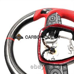 QS' REAL CARBON FIBER STEERING WHEEL FOR TOYOTA CAMRY 2018-2023 YEARS With RED