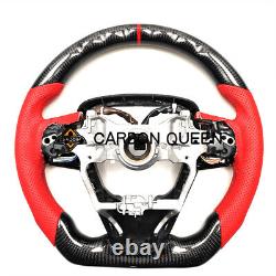 QS' REAL CARBON FIBER STEERING WHEEL FOR TOYOTA CAMRY 2018-2023 YEARS With RED