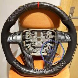 QS REAL CARBON FIBER Steering Wheel FOR Pontiac G8 /Holden 08-09 YS WithRED RING