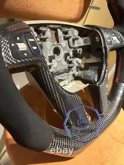 QS REAL CARBON FIBER Steering Wheel FOR Pontiac G8 /Holden 08-09 YS WithRED RING