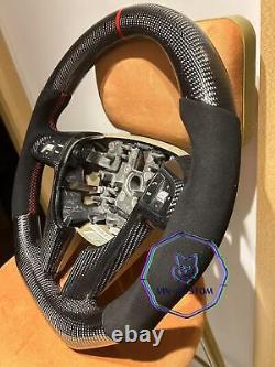 QS REAL CARBON FIBER Steering Wheel FOR Pontiac G8 /Holden 08-09 YS WithRED RING