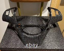 Qs' Real Carbon Fiber Steering Wheel Trim Cover For Hyundai Genesis 09-14ys