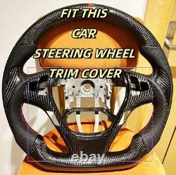 Qs' Real Carbon Fiber Steering Wheel Trim Cover For Hyundai Genesis 09-14ys