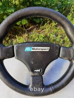 RARE! RAID KBA 70155 Leather Sport Steering wheel Lenkrad with VW Hub