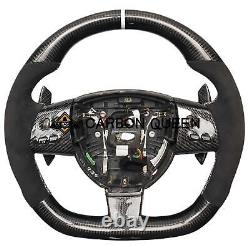 REAL CARBON FIBER STEERING WHEEL FOR Jaguar XF WithCONTROLS/PADDLES 09-15 YEARS