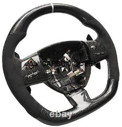 REAL CARBON FIBER STEERING WHEEL FOR Jaguar XF WithCONTROLS/PADDLES 09-15 YEARS