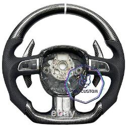 REAL CARBON FIBER Steering Wheel FOR AUDI A4 A5 S4 S5 S6 S8 B7 B8 FIT FOR A5S5