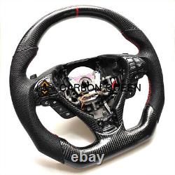 REAL CARBON FIBER Steering Wheel FOR Acura ILX/RDX 2013 2015 WithRED STRIPE/LINE