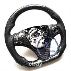 REAL CARBON FIBER Steering Wheel FOR Acura TLX BLACK LEATHER PUPLE LINE