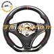 REAL CARBON FIBER Steering Wheel FOR BMW E90E92E82E87m3 RED STRIPE SEMI FLAT