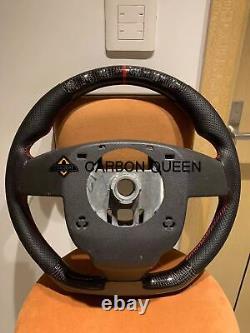 REAL CARBON FIBER Steering Wheel FOR Cadillac CTS-V WithRED RING BLACK LEATHER