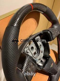 REAL CARBON FIBER Steering Wheel FOR Cadillac CTS-V WithRED RING BLACK LEATHER