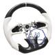 REAL CARBON FIBER Steering Wheel FOR INFINITI q50 2014-2017YEARS WithWHITE