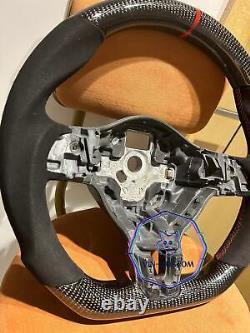 REAL CARBON FIBER Steering Wheel FOR VW GOLF MK6 GTI Jetta WithRED STRIPE/SUEDE