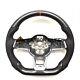REAL CARBON FIBER Steering Wheel FOR volkswagen GOLF MK7 GTI RED RING /STRIPE