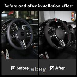REAL Carbon Fiber Steering Wheel + COVER For BMW M1 M2 M3 M4 M5 M6 X5 F30 2015+