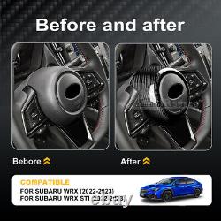 REAL HARD Carbon Fiber Steering Wheel Cover Black For Subaru WRX STI 2022-2023
