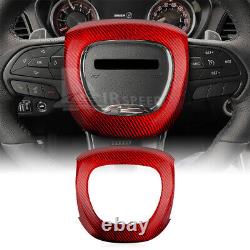 REAL HARD Carbon Fiber Steering Wheel Cover For Charger Durango Challenger 15-24