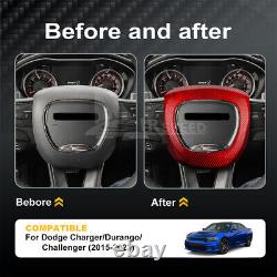 REAL HARD Carbon Fiber Steering Wheel Cover For Charger Durango Challenger 15-24