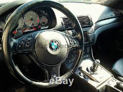 REAR Carbon M3-Style Steering Wheel Cover Replacement For 98-05 BMW E46