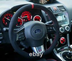 RED Stitching for Subaru WRX/STI Steering Wheel Wrap Suede 2015-20019