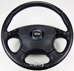 Rare Jdm Subaru Legacy Momo Steering Wheel Sport Shift Black Leather Be5 Bh5 Bh9