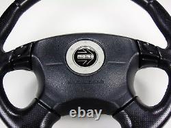 Rare Jdm Subaru Legacy Momo Steering Wheel Sport Shift Black Leather Be5 Bh5 Bh9