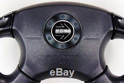 Rare Jdm Subaru Legacy Momo Steering Wheel Sport Shift Black Leather Be5 Bh5 Bh9