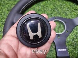 Rare vintage MOMO Type C35 with cover center Steering Wheel honda horn button