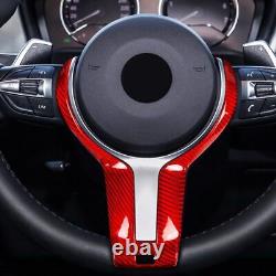 Real Carbon Fiber Car Steering Wheel Cover Trim Fit For BMW M2 M3 M4 F87 F80 F82