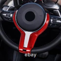 Real Carbon Fiber Car Steering Wheel Cover Trim Fit For BMW M2 M3 M4 F87 F80 F82