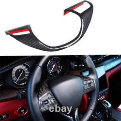 Real Carbon Fiber Car Steering Wheel Cover Trim For 2016-2022 Maserati Levante