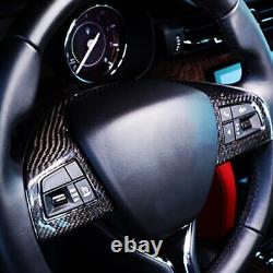 Real Carbon Fiber Car Steering Wheel Cover Trim For 2016-2022 Maserati Levante