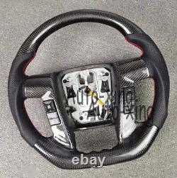 Real Carbon Fiber Custom Steering Wheel for Ford F-150 V8 2010-2014+Button Cover