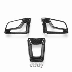 Real Carbon Fiber Inner Steering Wheel Cover Trim For Porsche Macan 2018-2020