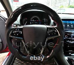 Real Carbon Fiber LED Steering Wheel+Cover for Cadillac CT5 XT4 XT5 XT6 CTS XTS