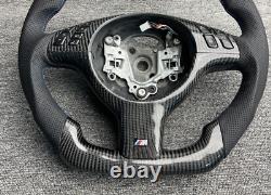 Real Carbon Fiber Steering Wheel+Cover For BMW E46 M3 2001-2006 (No paddle hole)